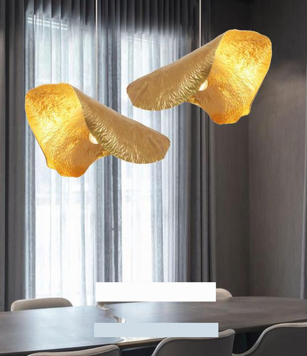 Metal Shaded Pendant Light Kit Contemporary Gold Hanging Light Fixture for Restaurant