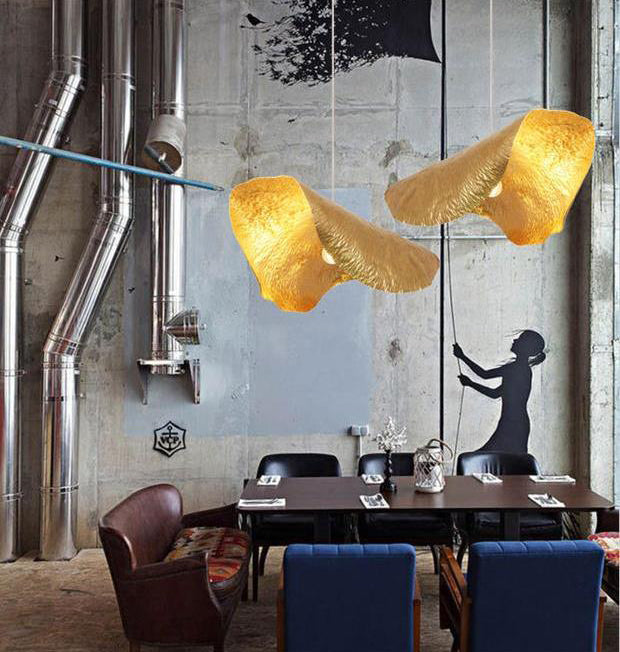 Metal Shaded Pendant Light Kit Contemporary Gold Hanging Light Fixture for Restaurant