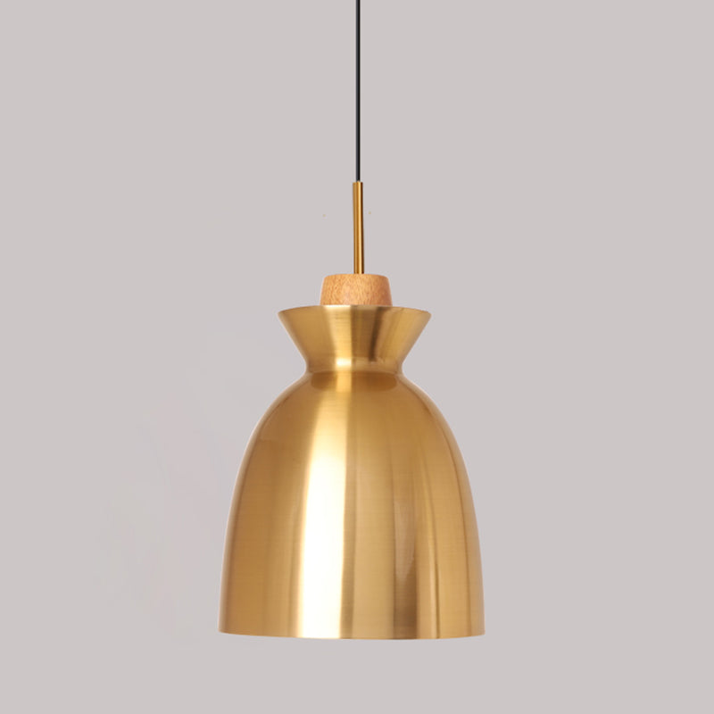 Gouden gearceerde hanglampverlichtingsarmatuur moderne stijl metalen hangend plafondlicht voor eetkamer