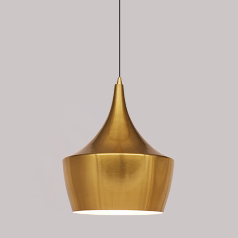 Gouden gearceerde hanglampverlichtingsarmatuur moderne stijl metalen hangend plafondlicht voor eetkamer