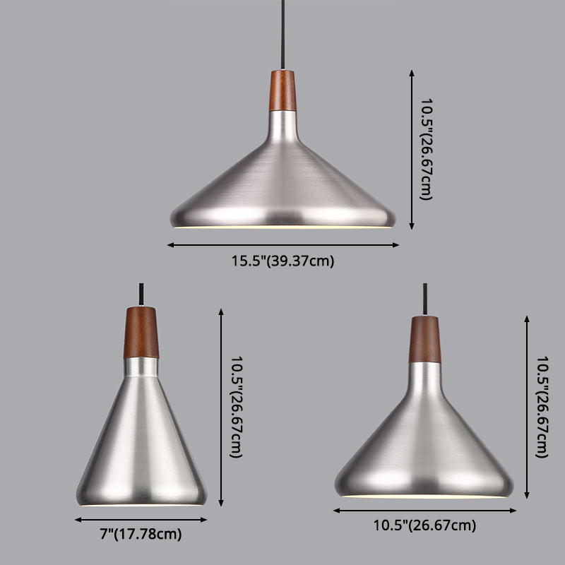 Cone Metal Pendant Ceiling Light Contemporary-Style Pendant Light Kit for Restaurant