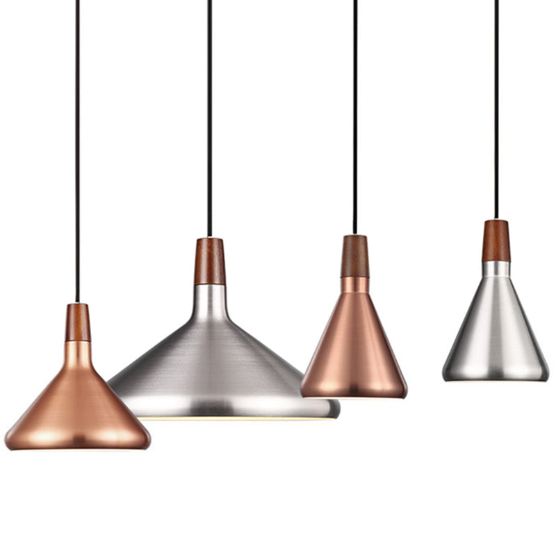 Cone Metal Pendant Ceiling Light Contemporary-Style Pendant Light Kit for Restaurant