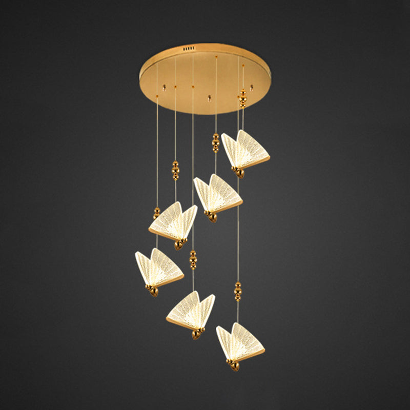 Butfly acrylique pendentif éclairage