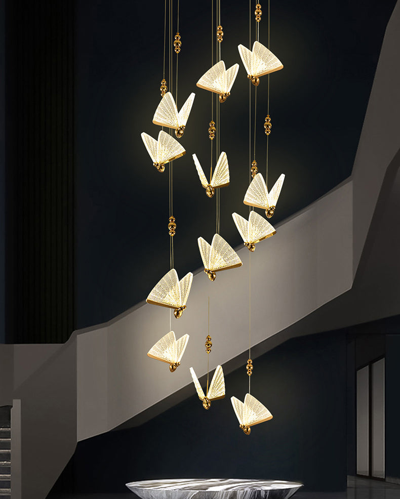 Butfly acrylique pendentif éclairage