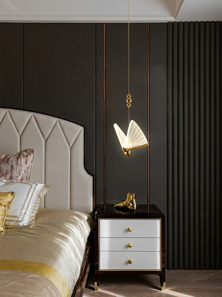 Schmetterling Anhänger Beleuchtung Leuchte minimalistische Acryl -LED -Schlafzimmer -Anhänger Deckenleuchte