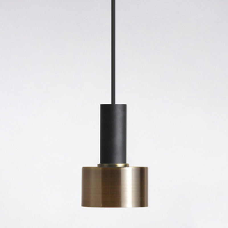 Metal Shaded Down Lighting Pendant Minimalist Style Pendant Lighting Fixture in Black