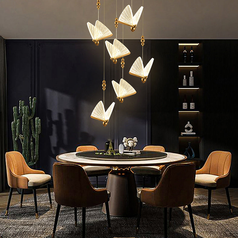 Butfly acrylique pendentif éclairage