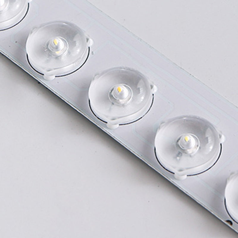 Plafonnier à LED géométrique en bois de style minimaliste moderne avec encastrement en fer forgé macaron avec abat - jour en acrylique