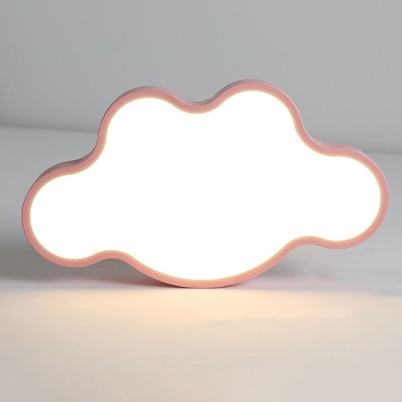 Le nuage en bois LED Ceiling Fixture in Modern Creative Style Acrylique Macaron Flush Mount for Bedroom