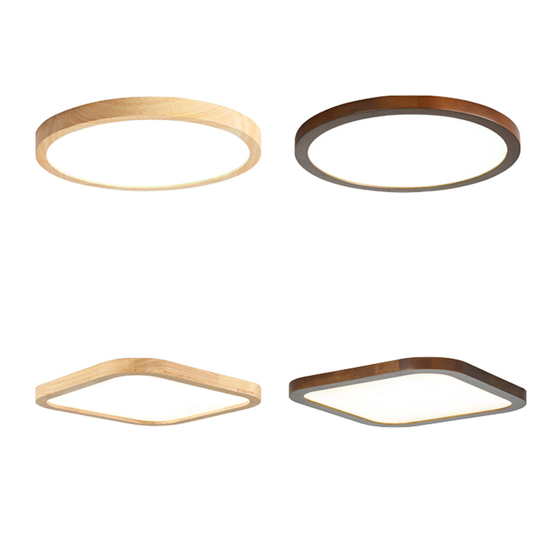 Luminaire de plafond encastré en bois moderne lampe de chambre lampe de chambre intérieure