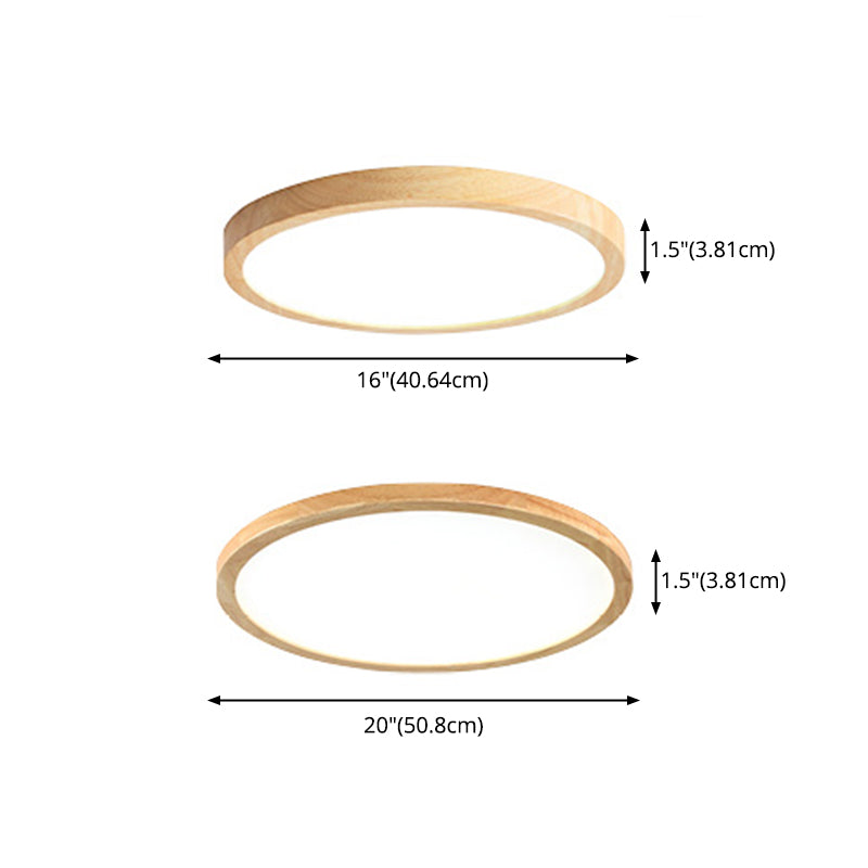 Luminaire de plafond encastré en bois moderne lampe de chambre lampe de chambre intérieure