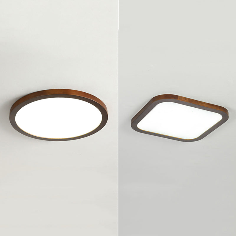 Luminaire de plafond encastré en bois moderne lampe de chambre lampe de chambre intérieure