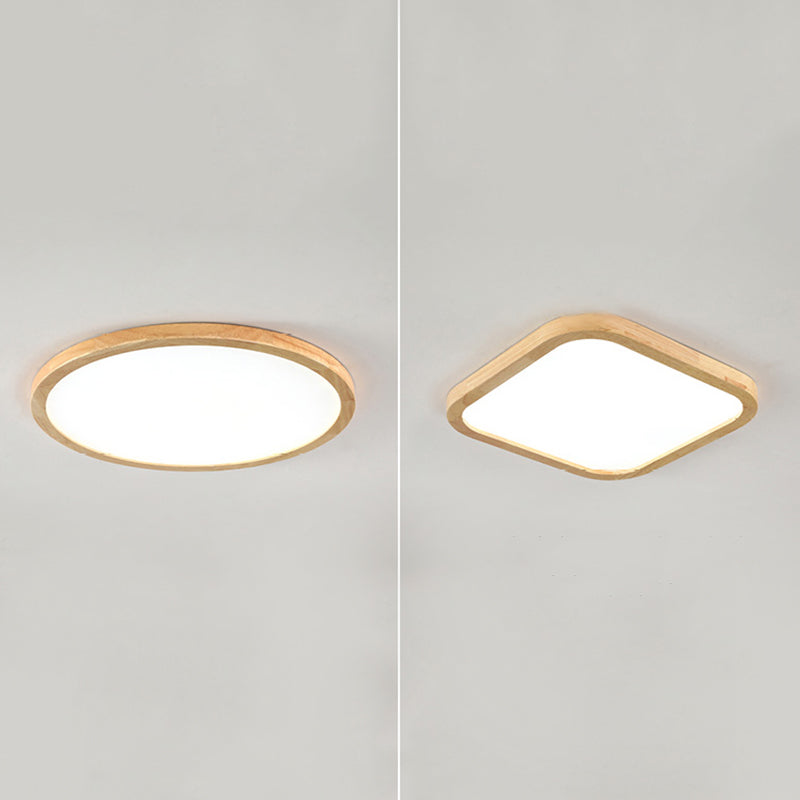Luminaire de plafond encastré en bois moderne lampe de chambre lampe de chambre intérieure