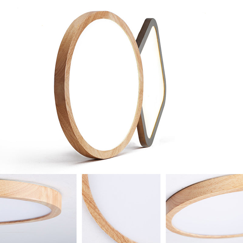 Luminaire de plafond encastré en bois moderne lampe de chambre lampe de chambre intérieure