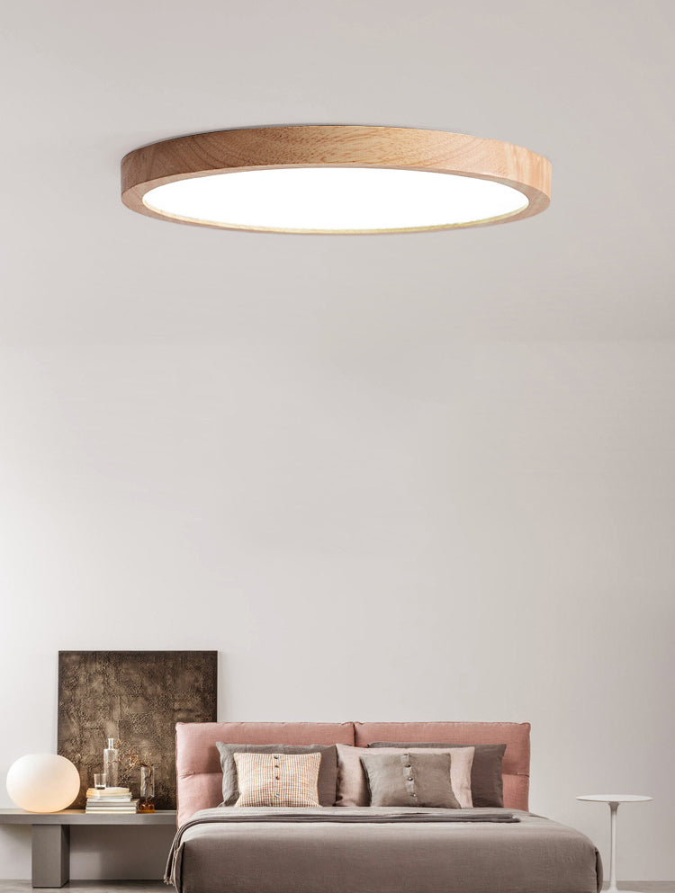 Luminaire de plafond encastré en bois moderne lampe de chambre lampe de chambre intérieure