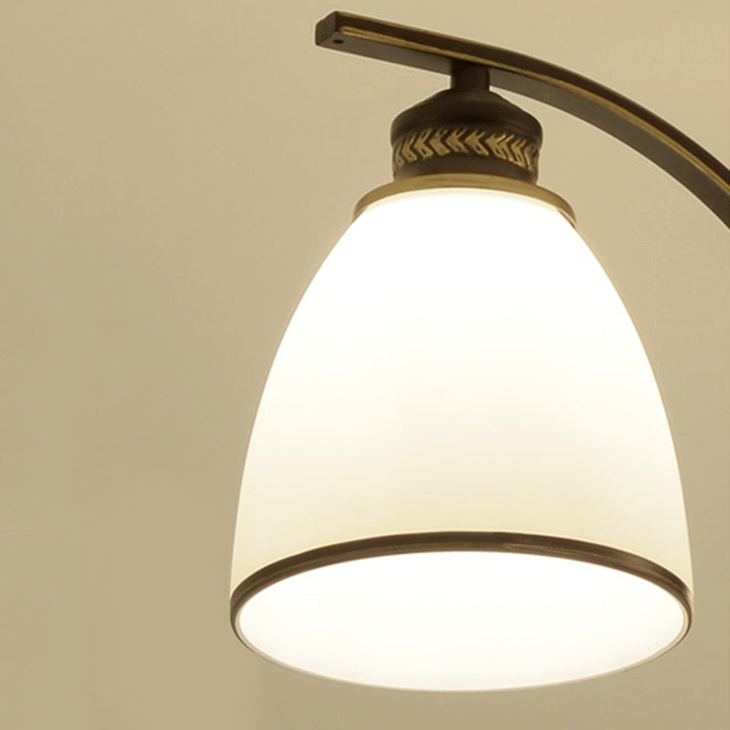White Glass Modern Flush Mount Ceiling Light Starburst Semi Flush Mount Light
