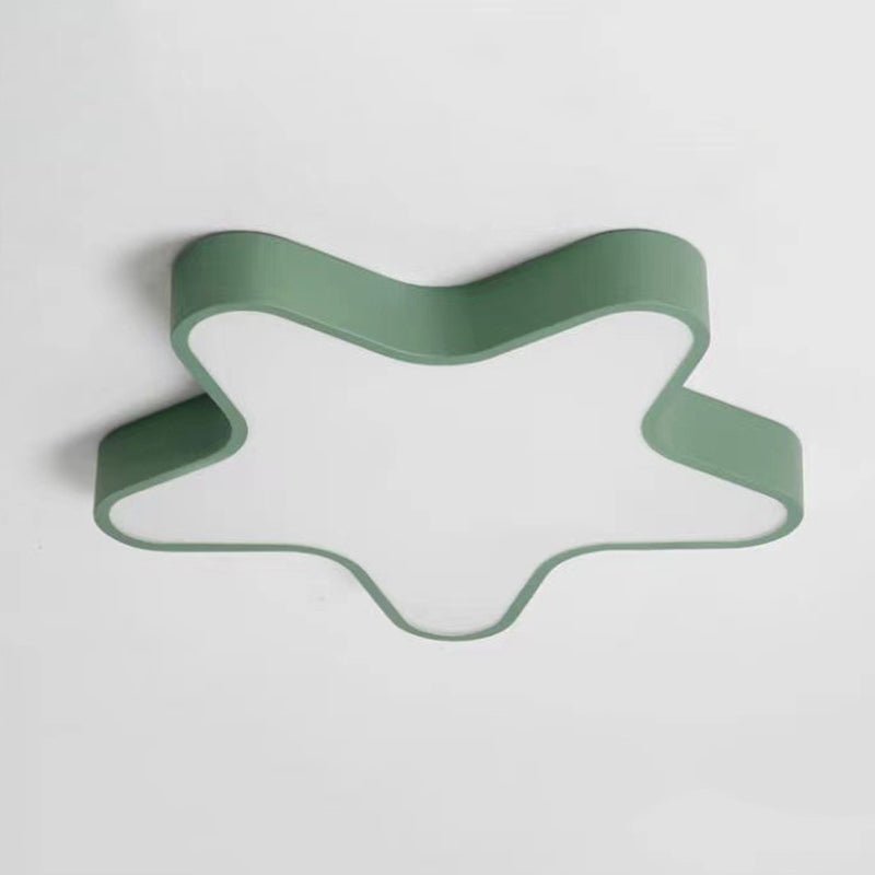 Star Macaron LED Ceiling Light in Modern Singularity Wrought Iron Flush Mount with Acrylic Shade