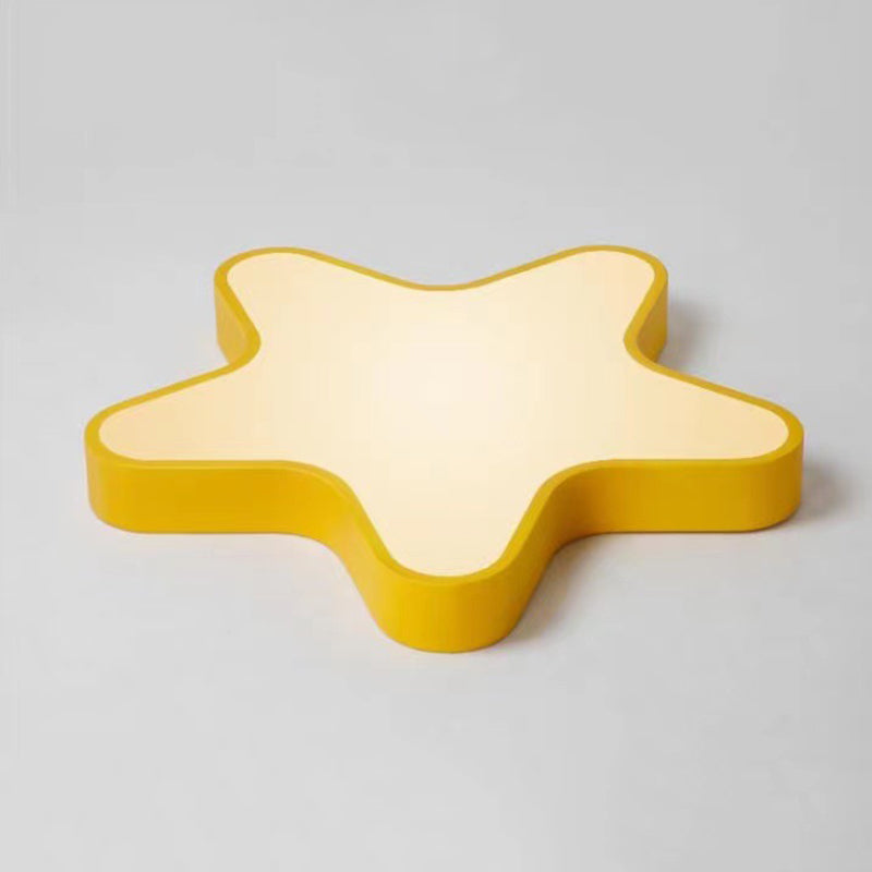 Star Macaron LED Ceiling Light in Modern Singularity Wrought Iron Flush Mount with Acrylic Shade