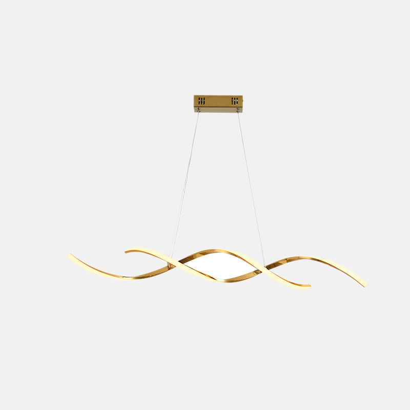 Stile contemporaneo in alluminio Luci appese a sospensione Linear Island Lighting Fun per sala da pranzo