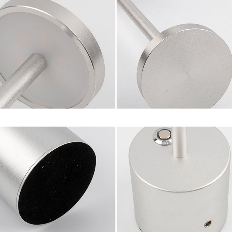 Postmodern Minimalist Round LED Night Lighting Metallic Living Room Table Light