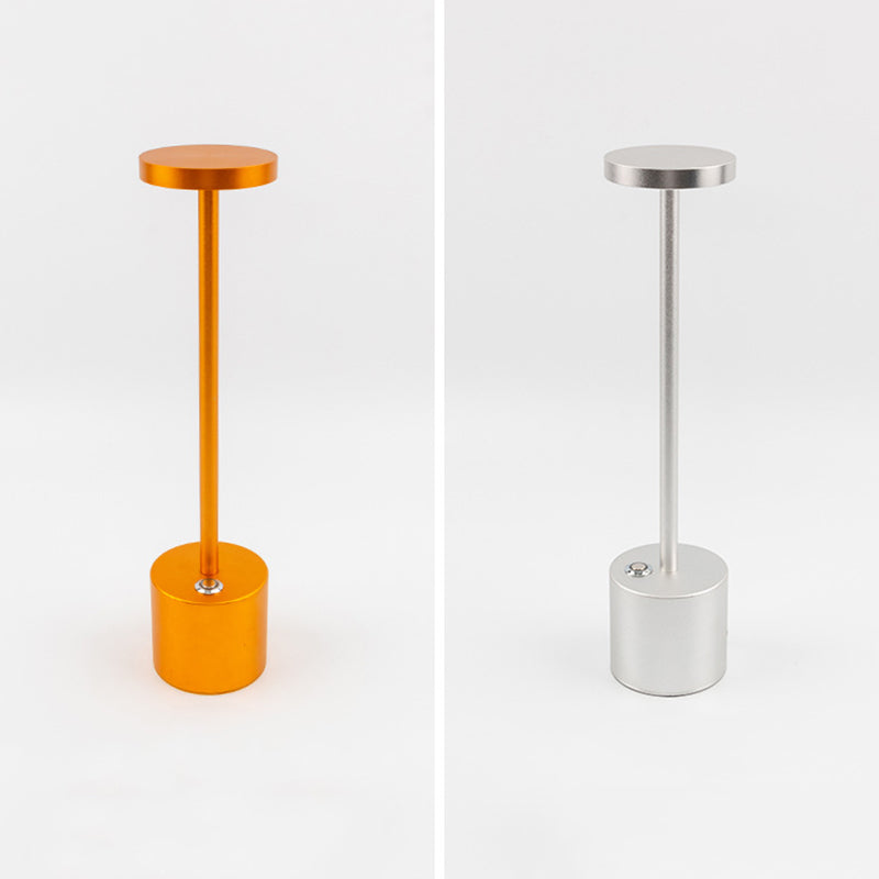 Postmodern Minimalist Round LED Night Lighting Metallic Living Room Table Light