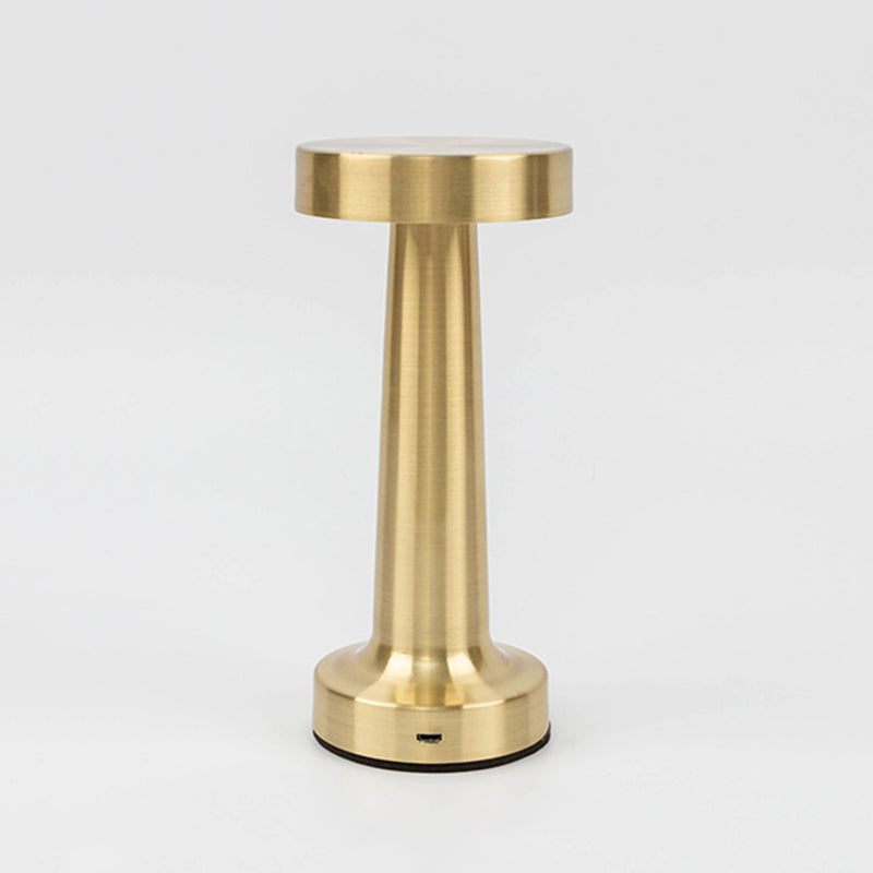 Lampada da tavolo in metallo tamburo Postmodernismo Oro LED Night Stand Light per sala da pranzo