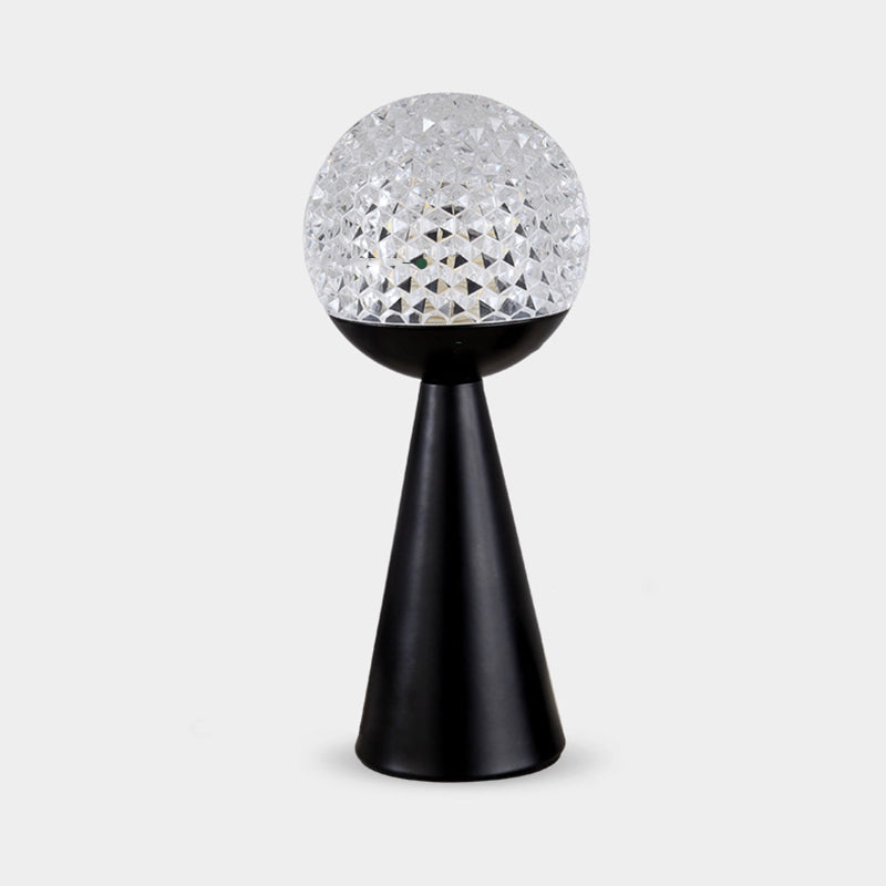 Lampada per palla da letto postmoderna e cono Night Acrilico Acrilico a bulbo singolo Luce