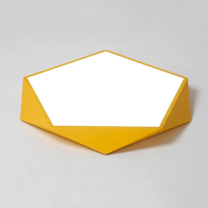 Acrylic Macaron LED Flush Mount Ceiling Light in Modern Singularity Wrought Iron Geometric Ceiling Fixture for Bedroom