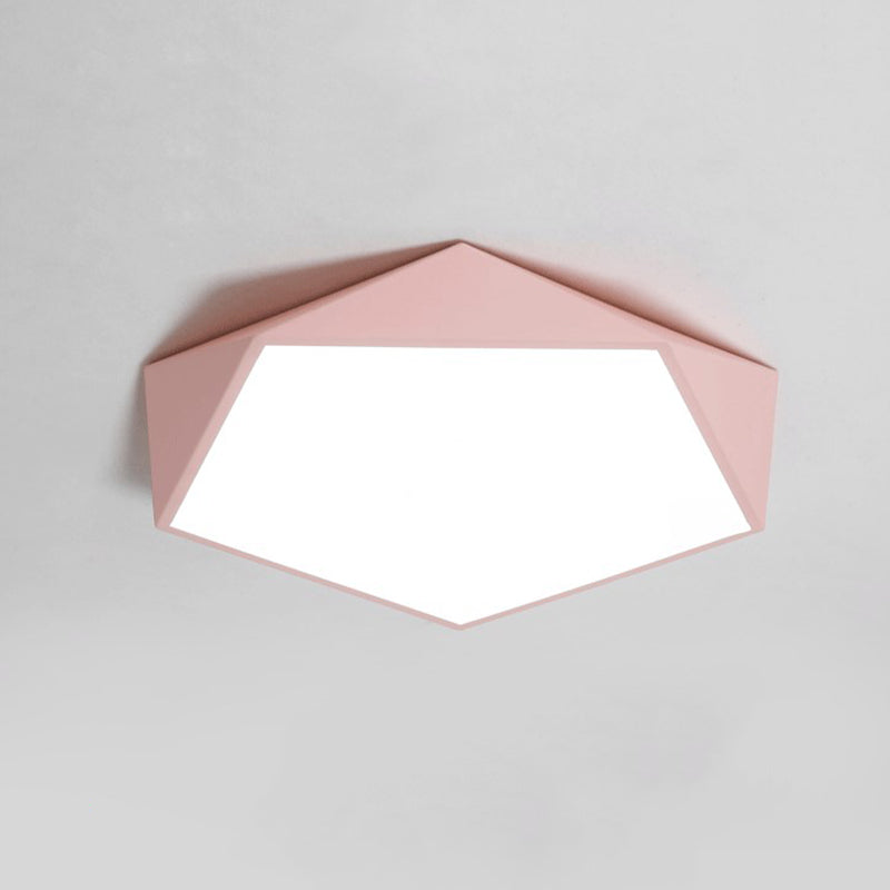 Acrylic Macaron LED Flush Mount Ceiling Light in Modern Singularity Wrought Iron Geometric Ceiling Fixture for Bedroom