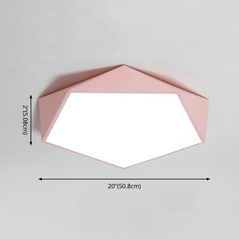 Acrylic Macaron LED Flush Mount Ceiling Light in Modern Singularity Wrought Iron Geometric Ceiling Fixture for Bedroom