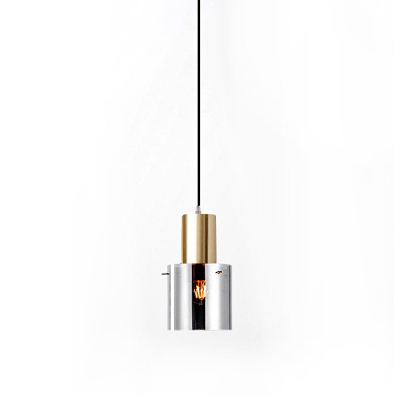 Metal Cylinder Pendant Light Nordic Modern Style Down Lighting for Living Room