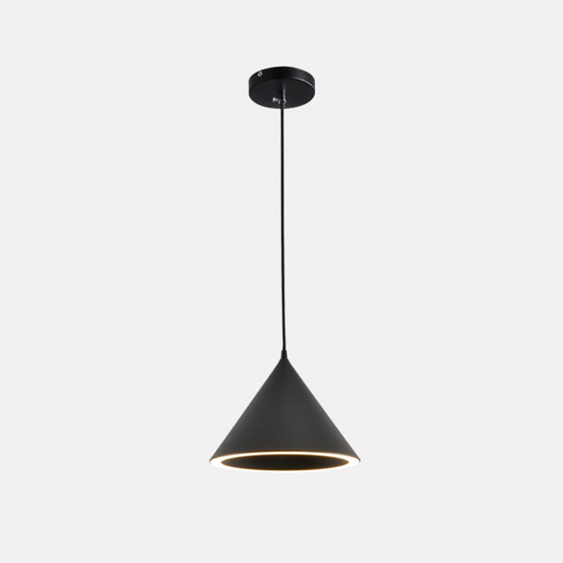 Cone Nordic Modern Pendant Light Metal 1-Light Down Lighting for Dining Room
