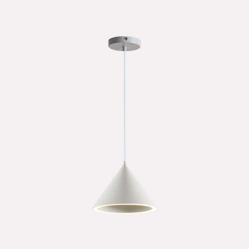 Cone Nordic Modern Pendant Light Metal 1-Light Down Lighting for Dining Room