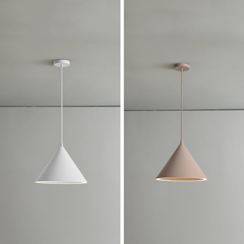 Cone Nordic Modern Pendant Light Metal 1-Light Down Lighting for Dining Room