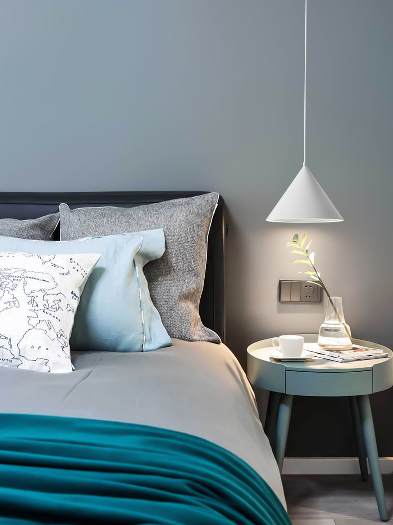 Cone Nordic Modern Pendant Light Metal 1-Light Down Lighting for Dining Room