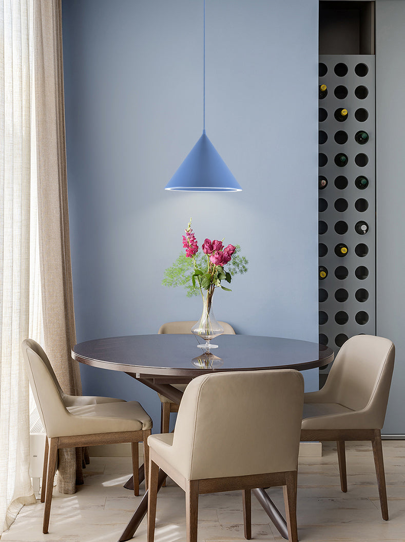 Cone Nordic Modern Pendant Light Metal 1-Light Down Lighting for Dining Room