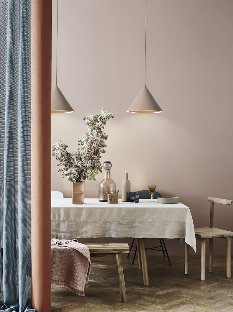 Cone Nordic Modern Pendant Light Metal 1-Light Down Lighting for Dining Room