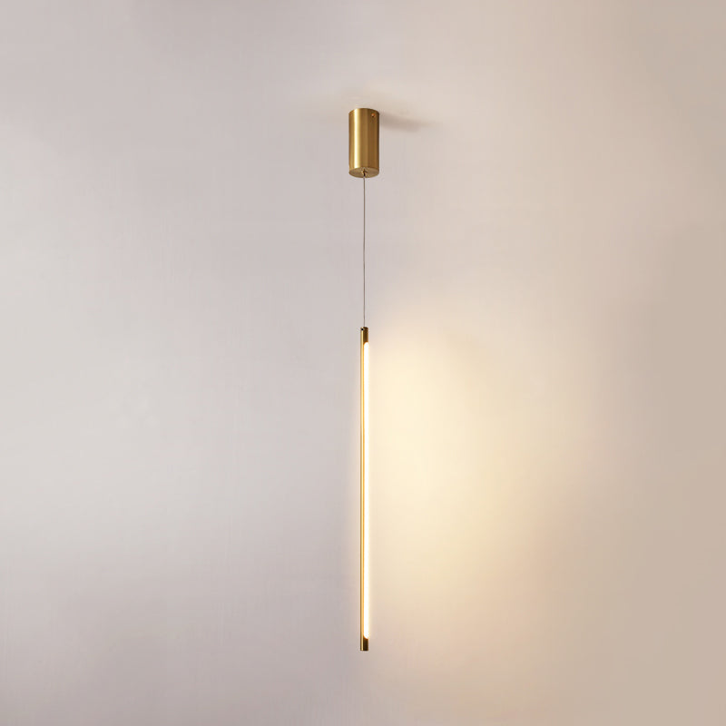 Metal New Modern Hanging Ceiling Light Linear 1-Light Pendant Light for Bedroom