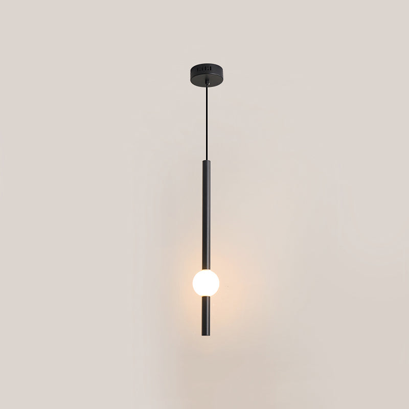 Minimalist LED Hanging Ceiling Light Metal 1-Light Linear Ceiling Pendant Light