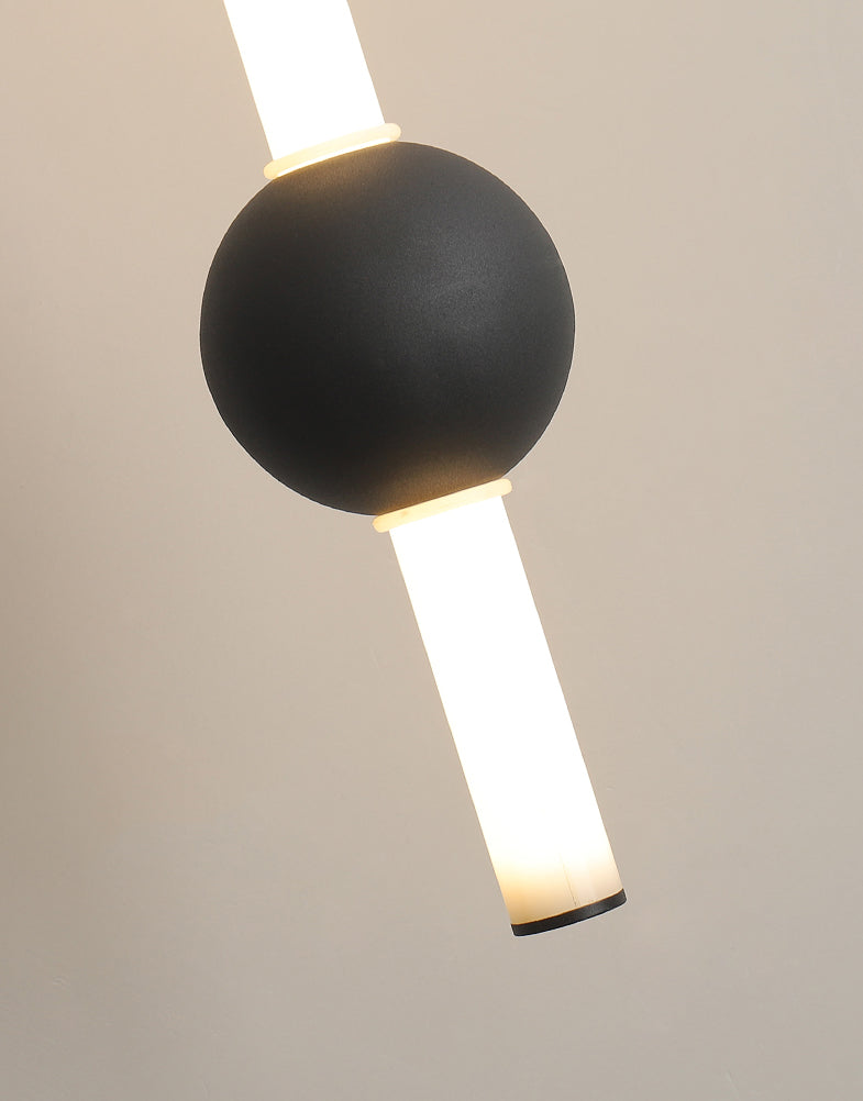 Minimalist LED Hanging Ceiling Light Metal 1-Light Linear Ceiling Pendant Light