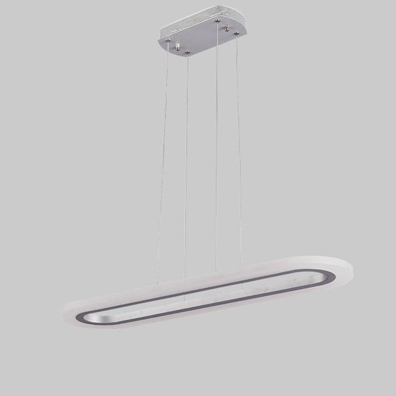 Nouveau éclairage de lustre linéaire en aluminium blanc moderne pour le bureau