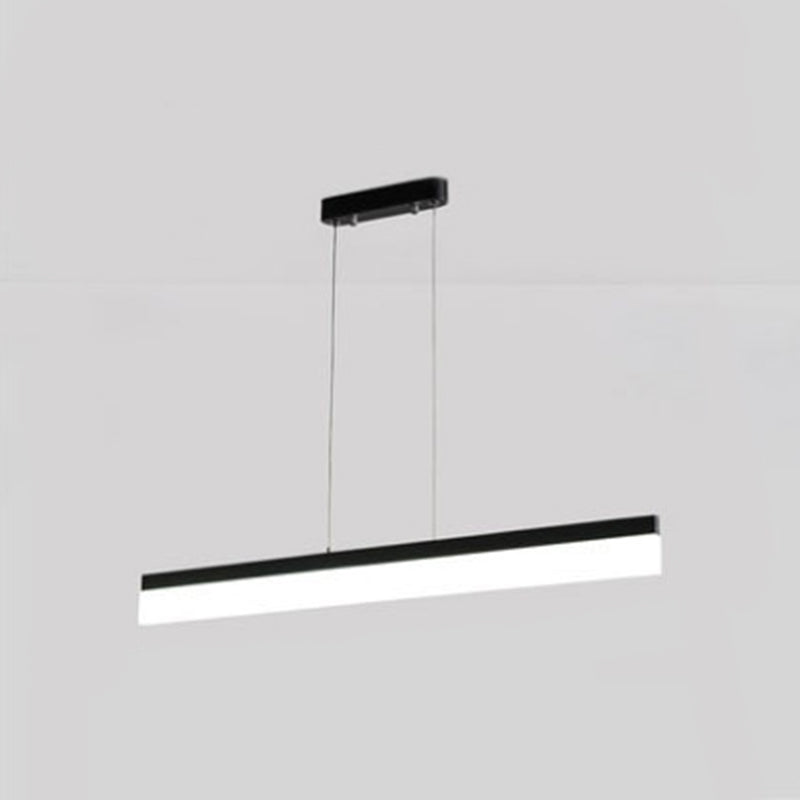 Black Aluminum Minimal Ceiling Lamp 1-Light LED Pendant Lighting Fixture for Office