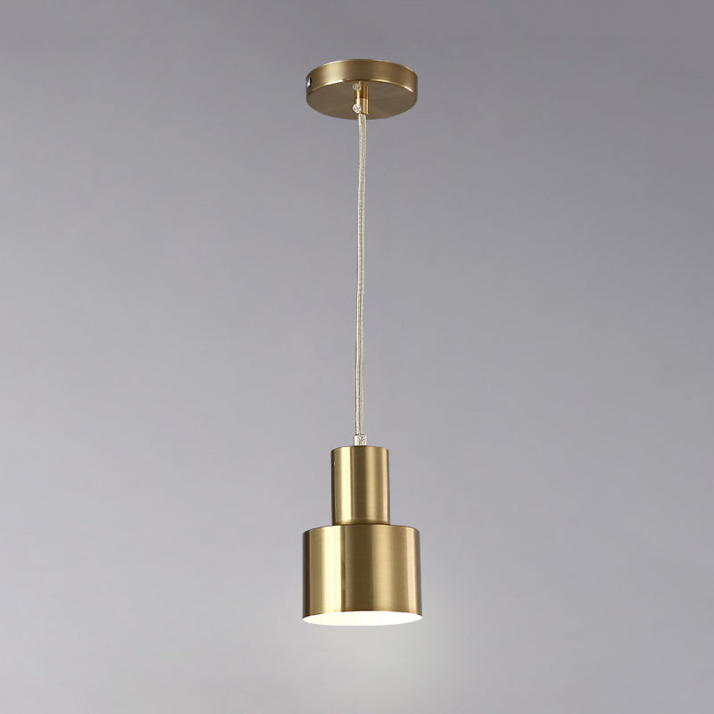 1-Licht-Metallzylinder Anhänger Licht moderner Stil Down Lighting für Esszimmer