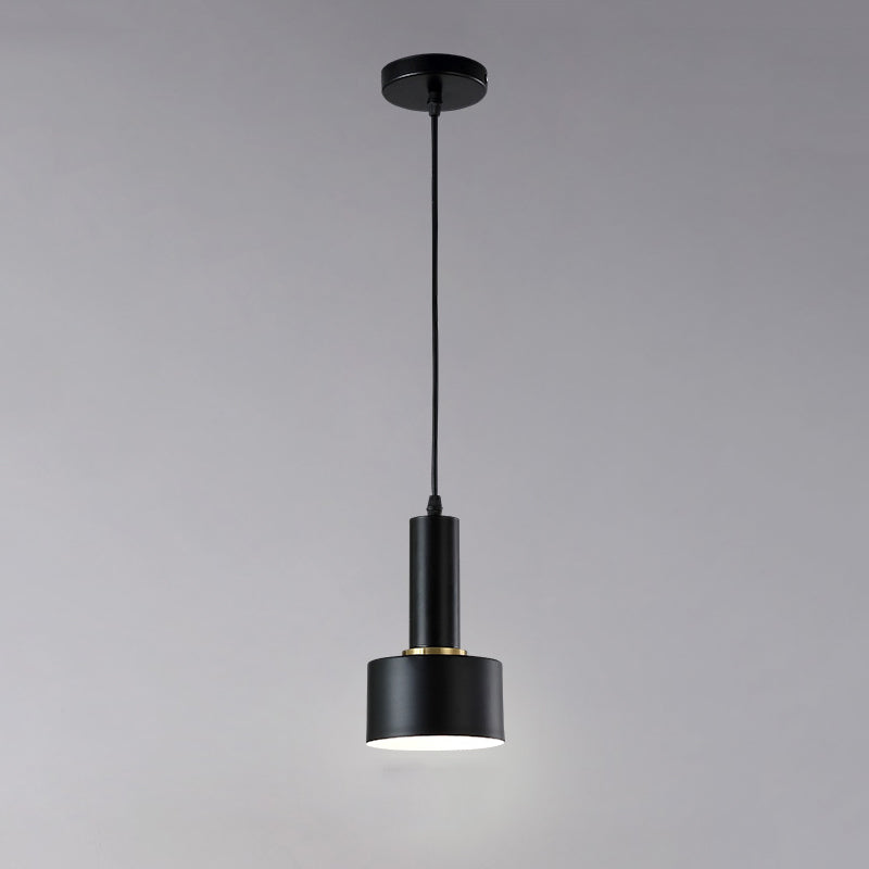 1-Licht-Metallzylinder Anhänger Licht moderner Stil Down Lighting für Esszimmer