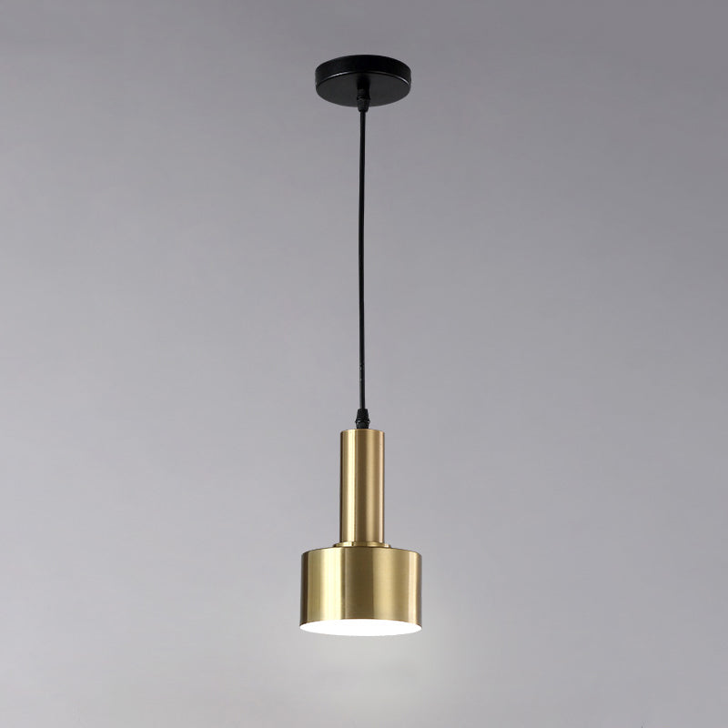 1-Licht-Metallzylinder Anhänger Licht moderner Stil Down Lighting für Esszimmer