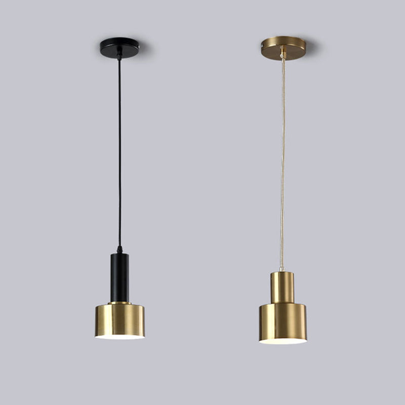 1-Licht-Metallzylinder Anhänger Licht moderner Stil Down Lighting für Esszimmer