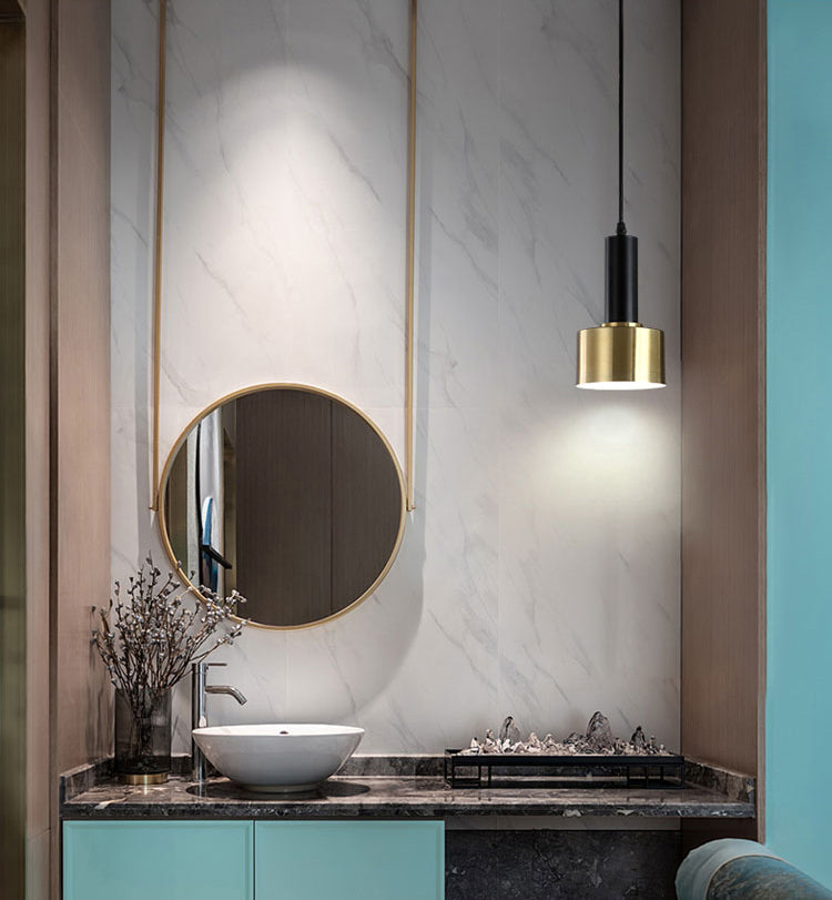 1-Licht-Metallzylinder Anhänger Licht moderner Stil Down Lighting für Esszimmer