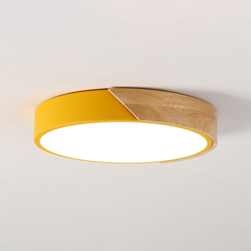 Soporte de vaciado de LED acrílico circular en estilo conciso moderno de hierro forjado de hierro forjado para espacios interiores