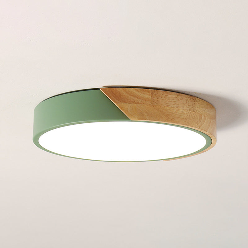 Soporte de vaciado de LED acrílico circular en estilo conciso moderno de hierro forjado de hierro forjado para espacios interiores