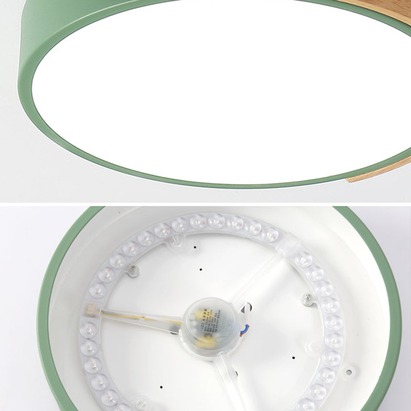 Soporte de vaciado de LED acrílico circular en estilo conciso moderno de hierro forjado de hierro forjado para espacios interiores
